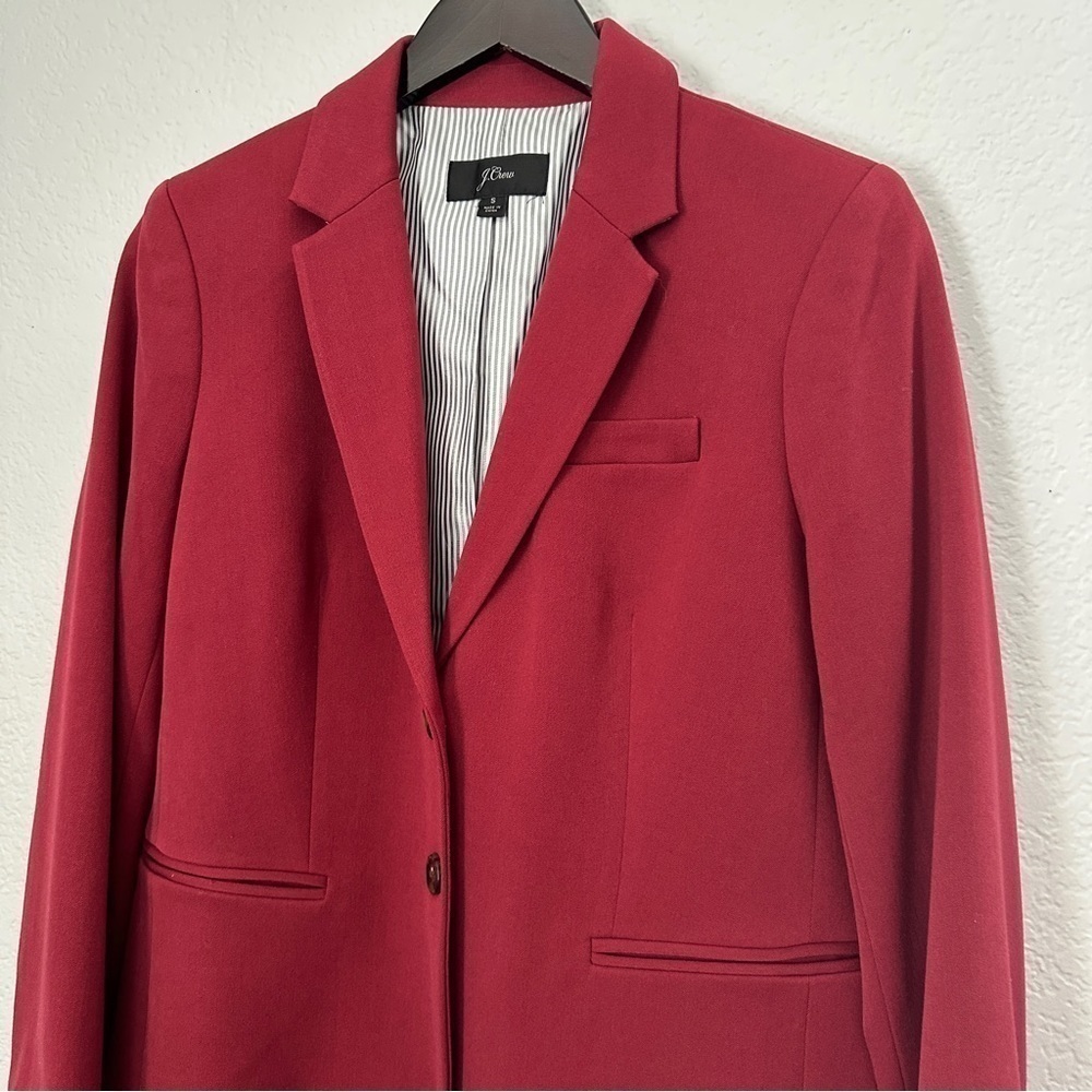 J. CREW Schoolboy Blazer Merlot Red Small - Picture 2 of 8